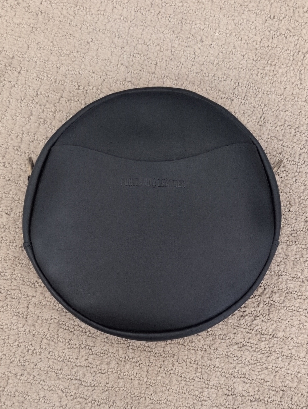 Portland Leather Black Circular Crossbody Bag N .W .O .T Large